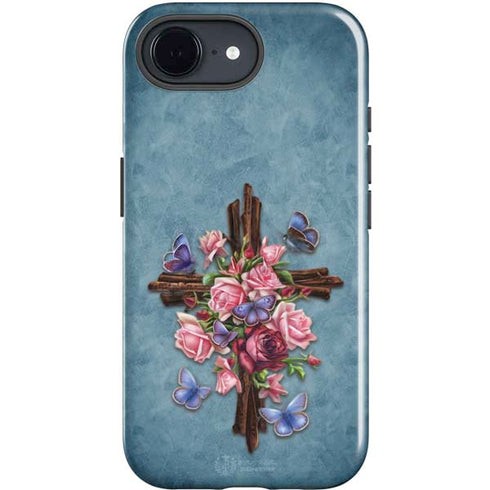 Flower Cross by Brigid Ashwood iPhone 16e Impact Case