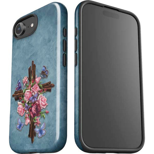 Flower Cross by Brigid Ashwood iPhone 16e Impact Case