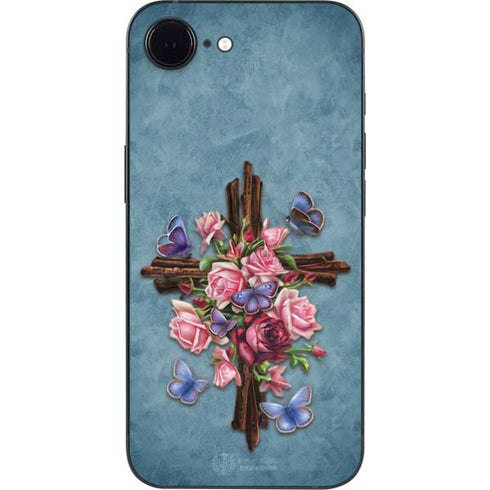 Flower Cross by Brigid Ashwood iPhone 16e Skin