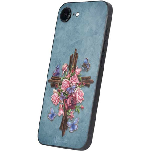 Flower Cross by Brigid Ashwood iPhone 16e Skin
