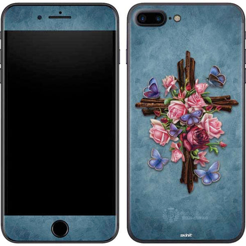 Flower Cross by Brigid Ashwood iPhone 8 Plus Skin