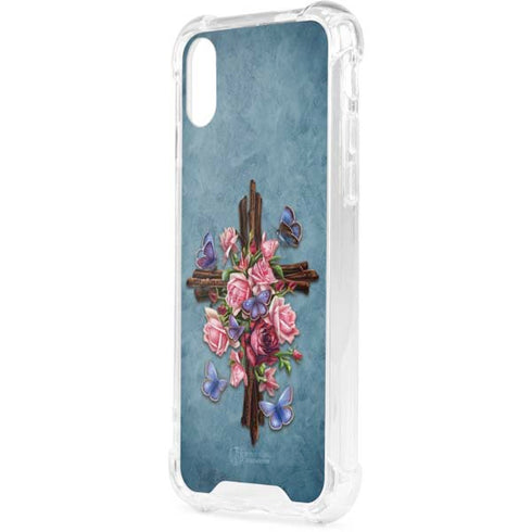 Flower Cross by Brigid Ashwood iPhone XS Clear Case