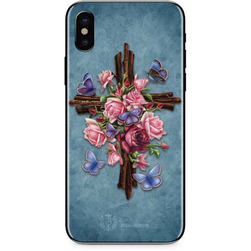 Flower Cross by Brigid Ashwood iPhone XS Skin