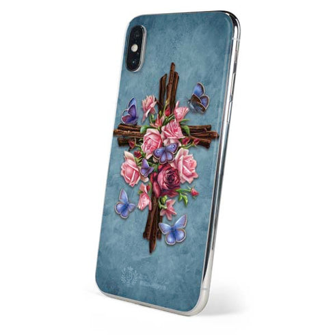 Flower Cross by Brigid Ashwood iPhone XS Skin