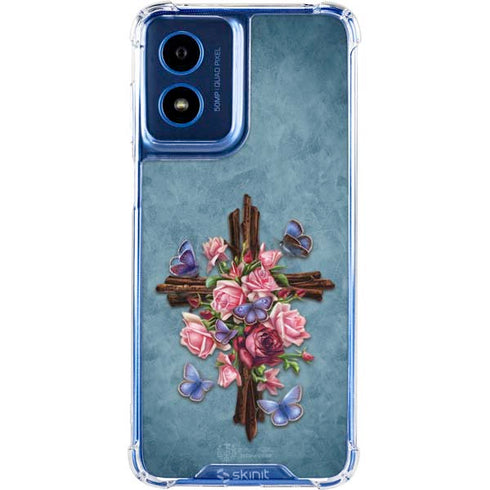 Flower Cross by Brigid Ashwood Moto G 5G (2024) Clear Case