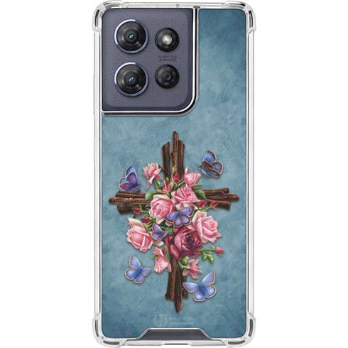 Flower Cross by Brigid Ashwood Moto G Power 5G (2025) Clear Case