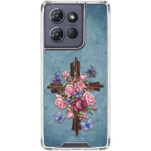 Flower Cross by Brigid Ashwood Moto G Stylus 5G (2025) Clear Case