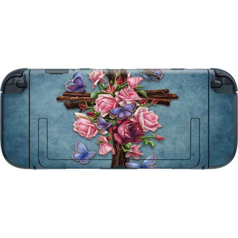 Flower Cross by Brigid Ashwood Nintendo Switch 2 (2025) with Joy-Con Skin