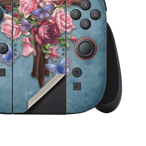 Flower Cross by Brigid Ashwood Nintendo Switch 2 (2025) Joy-Con Controller Skin