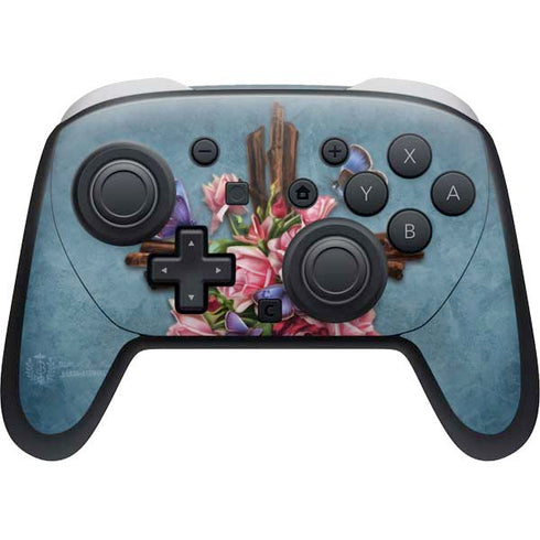 Flower Cross by Brigid Ashwood Nintendo Switch 2 (2025) Pro Controller Skin