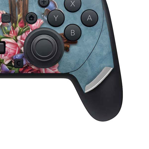 Flower Cross by Brigid Ashwood Nintendo Switch 2 (2025) Pro Controller Skin