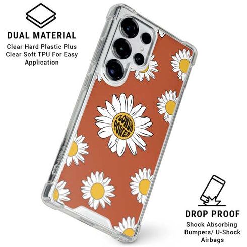 Flower Power Galaxy S26 Ultra Clear Case