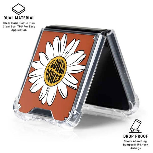 Flower Power Galaxy Z Flip6 Clear Case
