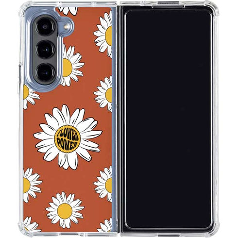 Flower Power Galaxy Z Fold5 5G Clear Case