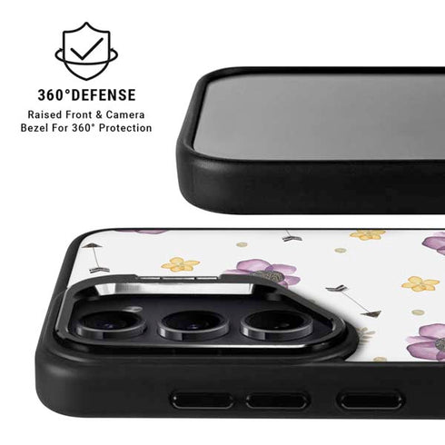 Flowers and Arrows Galaxy S25 Plus Kickstand Case