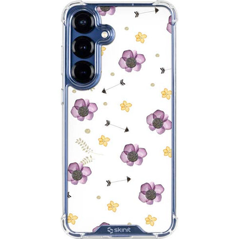 Flowers and Arrows Galaxy S25 Clear Case