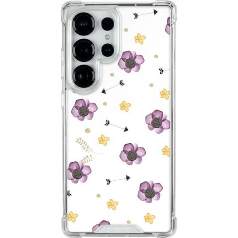 Flowers and Arrows Galaxy S25 Ultra Clear Case