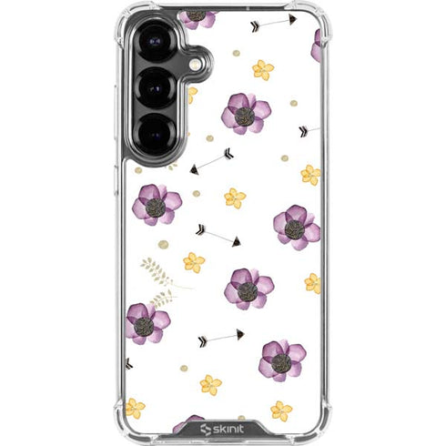Flowers and Arrows Galaxy S26 Clear Case