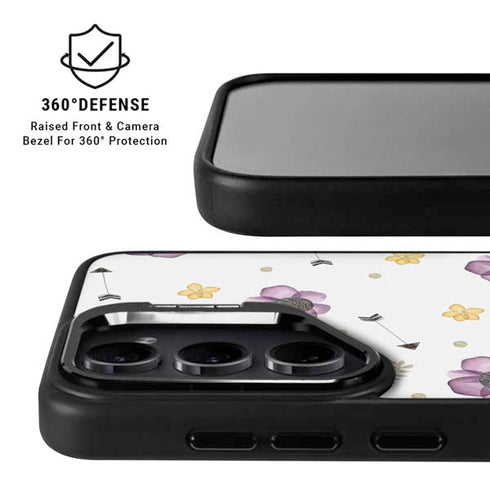 Flowers and Arrows Galaxy S26 Kickstand Case