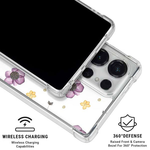 Flowers and Arrows Galaxy S26 Ultra Clear Case