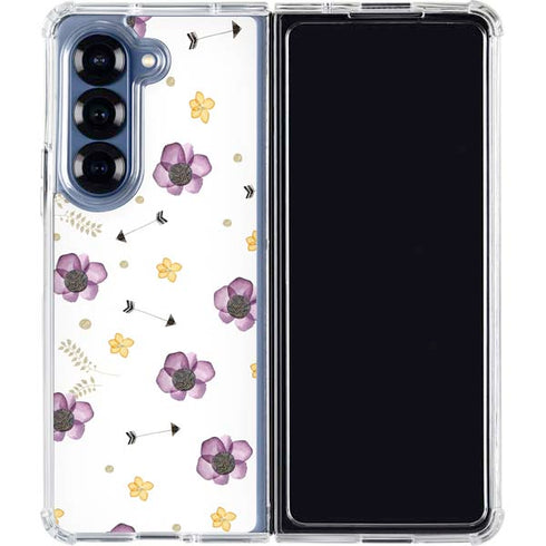 Flowers and Arrows Galaxy Z Fold6 Clear Case