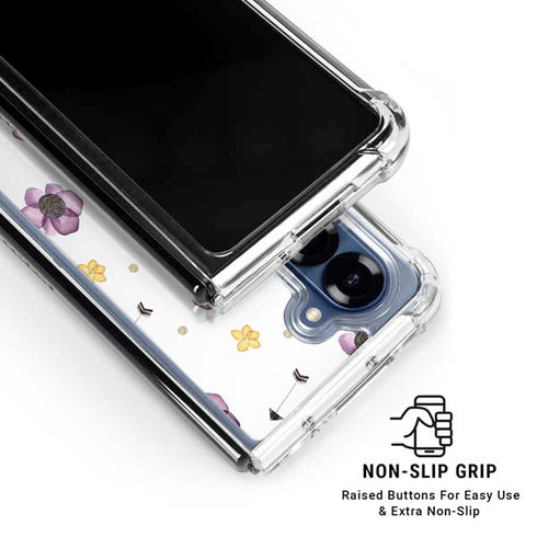 Flowers and Arrows Galaxy Z Fold6 Clear Case