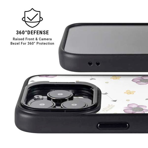 Flowers and Arrows iPhone 14 Pro Kickstand Case