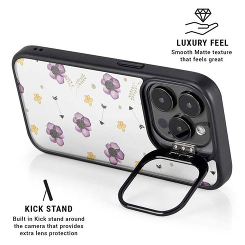 Flowers and Arrows iPhone 14 Pro Max Kickstand Case