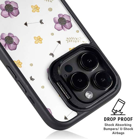 Flowers and Arrows iPhone 14 Pro Max Kickstand Case