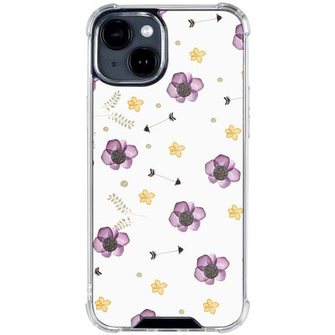 Flowers and Arrows iPhone 15 Clear Case