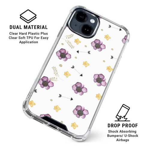 Flowers and Arrows iPhone 15 Clear Case
