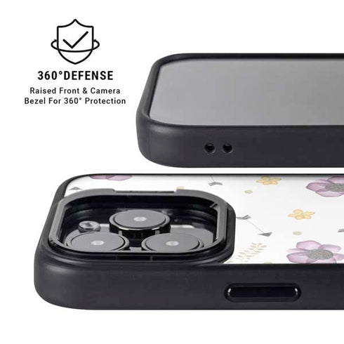 Flowers and Arrows iPhone 15 Pro Max Kickstand Case