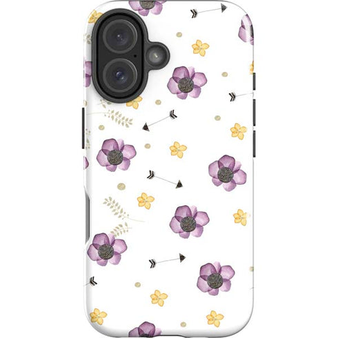 Flowers and Arrows iPhone 16 Impact Case