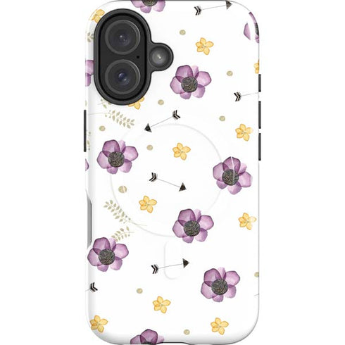 Flowers and Arrows iPhone 16 Magsafe Impact Case