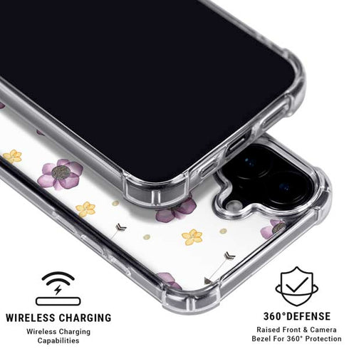 Flowers and Arrows iPhone 16 Plus Clear Case
