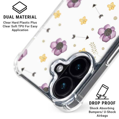 Flowers and Arrows iPhone 16 Plus MagSafe Case