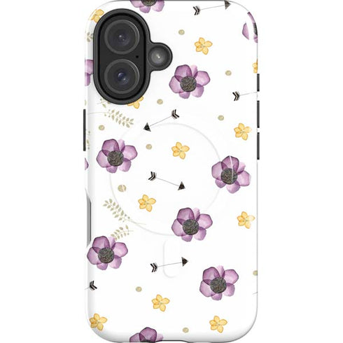 Flowers and Arrows iPhone 16 Plus Magsafe Impact Case