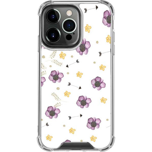 Flowers and Arrows iPhone 16 Pro Clear Case