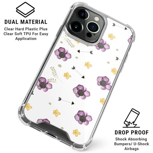 Flowers and Arrows iPhone 16 Pro Max Clear Case
