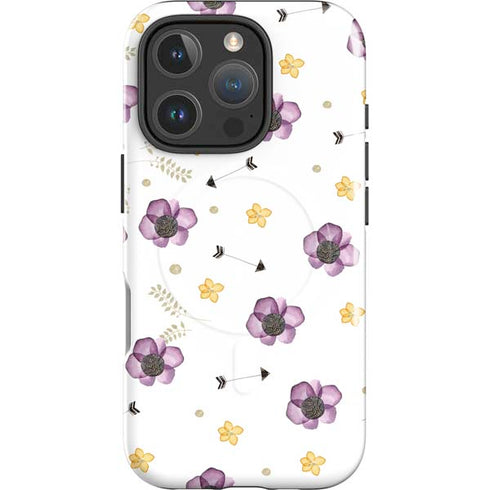 Flowers and Arrows iPhone 16 Pro Max Magsafe Impact Case