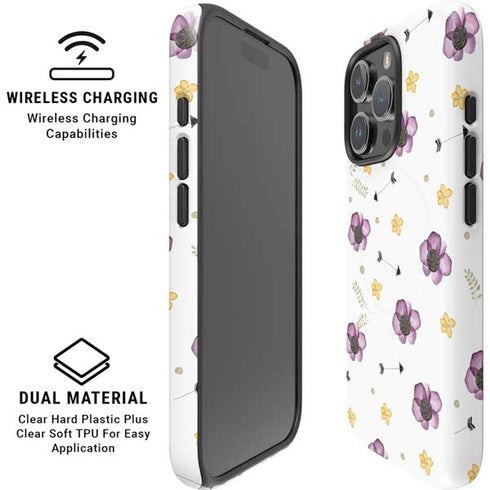 Flowers and Arrows iPhone 16 Pro Max Magsafe Impact Case