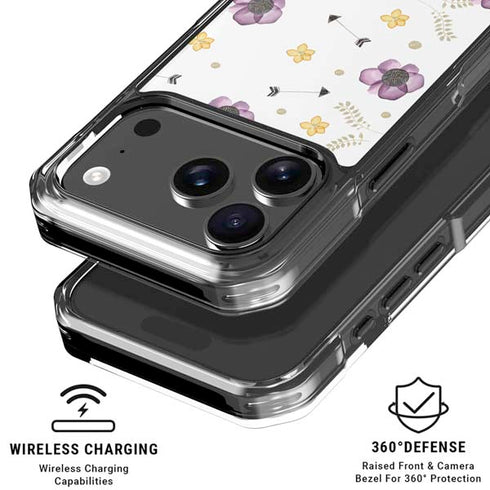 Flowers and Arrows iPhone 18 Pro Clear Case