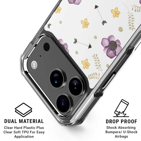 Flowers and Arrows iPhone 18 Pro Clear Case