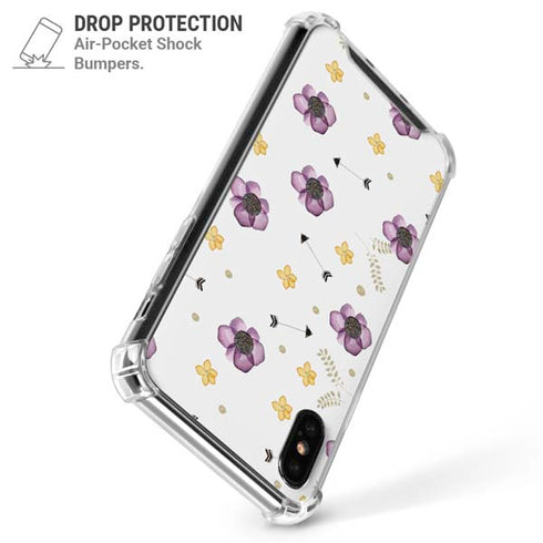 Flowers and Arrows iPhone X/XS Clear Case