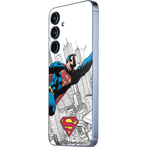 DC Comics Superman Flying Over City Pose Galaxy A35 5G Skin