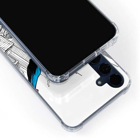 DC Comics Superman Flying Over City Pose Galaxy A55 5G Clear Case