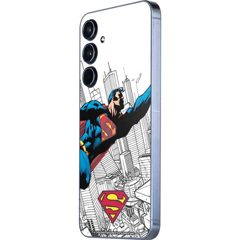 DC Comics Superman Flying Over City Pose Galaxy A55 5G Skin