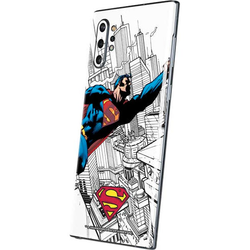 DC Comics Superman Flying Over City Pose Galaxy Note 10 Plus Skin