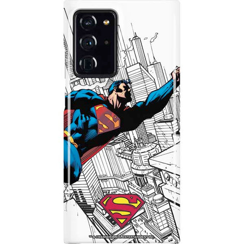 DC Comics Superman Flying Over City Pose Galaxy Cases