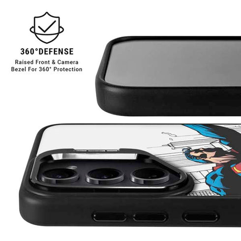 DC Comics Superman Flying Over City Pose Galaxy S24 FE Kickstand Case